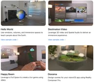 Apple Vision Pro apps. Image: Apple Inc.