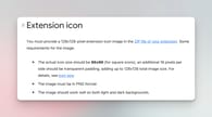 Extension icon requirements in Chrome Web Store. Image: Google LLC