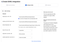 Configure general SAML settings. Image: Okta