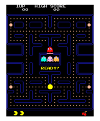 Pac-man game. Image: Bandai Namco Holdings via Wikipedia