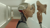 Ava touching an artificial face. Image: Paramount Pictures Corporation, A24 via theverge.com