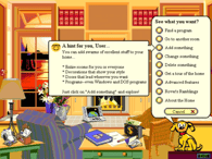 Rover shows a textual menu to the user. Image: Microsoft Corporation via artsy.net