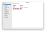 Time since boot in System Information window